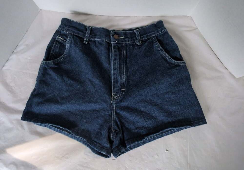 Gitano Riders Vintage High Waisted Dark Wash Denim Shorts Size 11/12